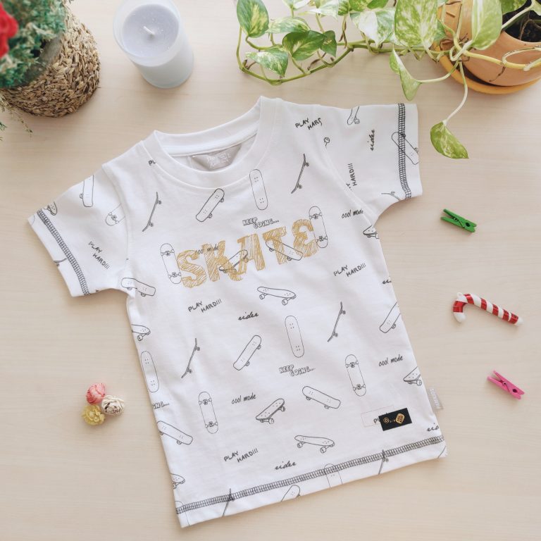 Boys T-Shirt-Skate- White