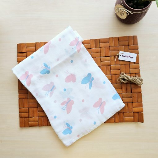 muslin cotton swaddle - 100*100cms - Butterfly