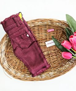 Girls Capri Jeans -RR3084M - Maroon