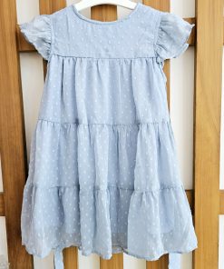Girls Half Sleeve Frock - HW00 -Blue