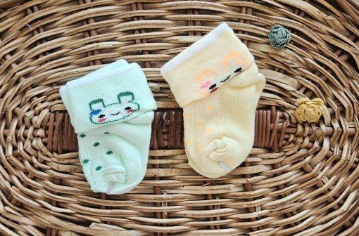 SOCKS SET of 2 - Light Green & Yellow