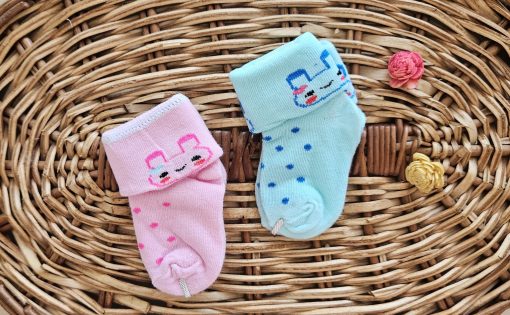 SOCKS SET of 2 - Pink & Light Green