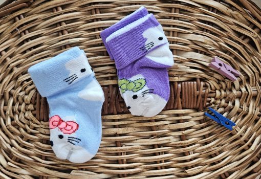 SOCKS SET of 2 - Violet & Sky Blue