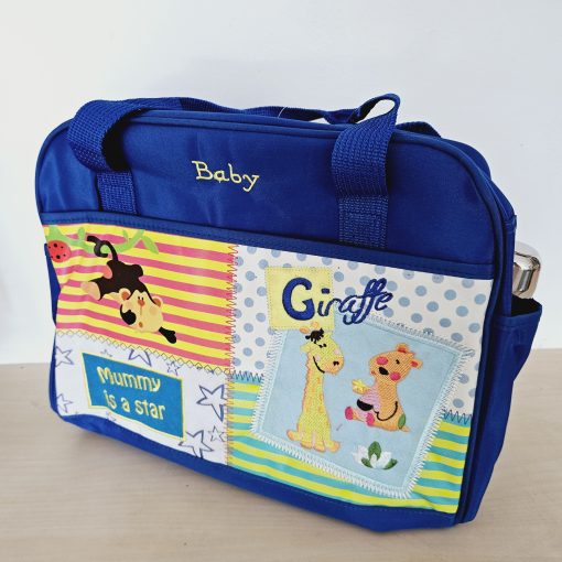 Multi Purpose Baby Diaper Mother Maternity Bag - Navy Blue Giraffe