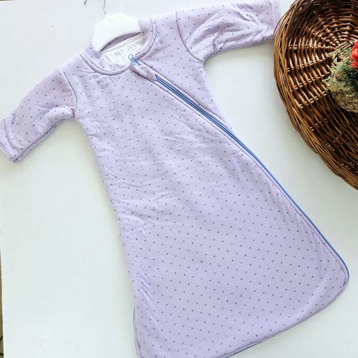 Sleeping Bag -Lavender with Black Dot