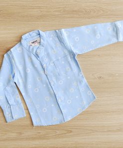 Shirt Full Sleeve -SP237029-Blue With Rounds