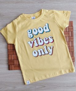 Boys T-Shirt - OL1194A - Good Vibes - Yellow
