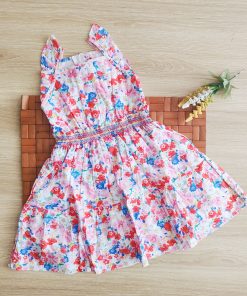 Girls frock - JLX3660 -  Red & Blue Floral