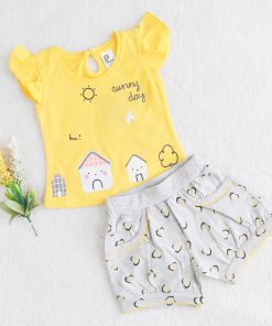 Girls Top and Shorts  - YELLOW HOME
