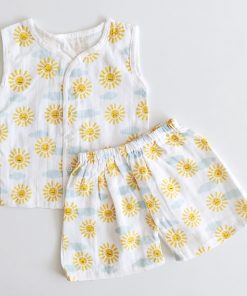 Jhabla Shorts set -Muslin cotton-PPJHS-Sun and Smiley