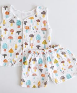 Jhabla Shorts set -Muslin cotton-PPJHS-Color Mushroom