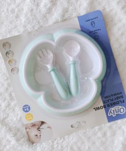 Baby Food Bowl Plate with Spoon & Fork Set - NRBP01- Green