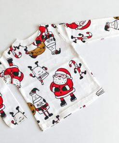 Full Sleeve Top - NRFST-Red Santa and Milk Bottle