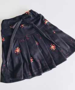 Girls Skirt -CLSK-Black With Glittery Print