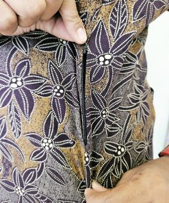 Maternity/ Feeding dress - PPMF01 - Brown leaf - Image 2