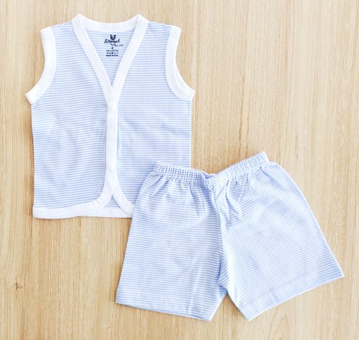 Jhabla Shorts set - LTJS01- Blue and White Strip