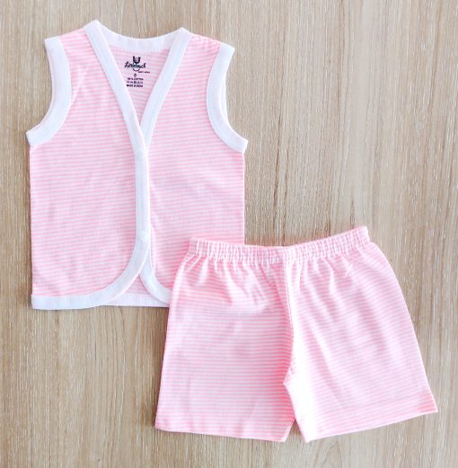 Jhabla Shorts set - LTJS01-Fluorescent Pink and White Strip