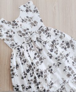 Frock- CBFK- Cream with Brown Floral