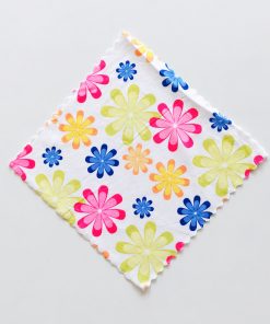 Polyester Mix Cotton face towel- NRFT5 -Set Of 5 - Yellow + Floral + Star + Clip + Stone - Image 3