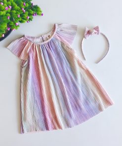 Girls Frock-SPWD 01-  Multi Color