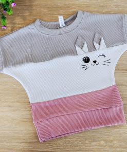 Girls Crop Top -MLCT2- Ash, White, Cupid Pink