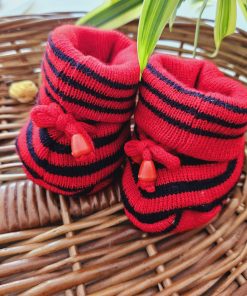 Booties - NRB06 - Red with Black stripe