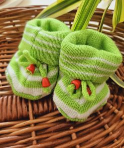 Booties - NRB06 - Green with White Stripe