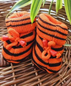 Booties - NRB06 - Orange with Black Stripe