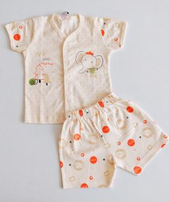 T-shirt and Shorts Set-TNG675 - We play Together - Cream