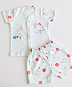 T-shirt and Shorts Set-TNG675 - We play Together - Light Green
