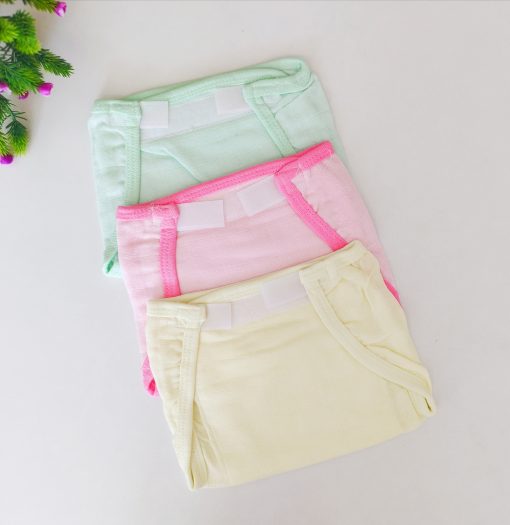 Color Nappy-Muslin Cotton- Set of 3- NRNPC3- Yellow + Pink + Light Green