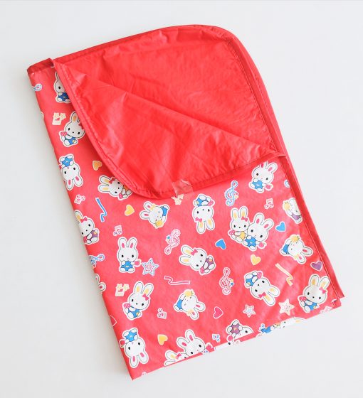 Baby Bed Protector/ Baby Diaper Changing Sheets/ Bath Mat - NRDS2 - Rabbits Red