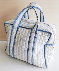 Multi Purpose Baby Diaper Mother Maternity Bag - white with green design