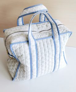 Multi Purpose Baby Diaper Mother Maternity Bag - white with green design - Image 2