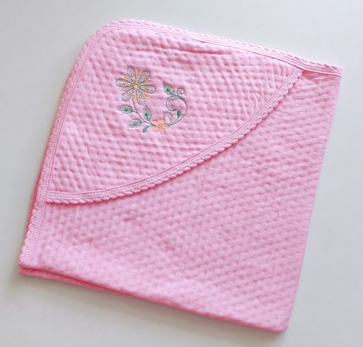 Hooded Blanket -HBL - 80x80cms- Pink