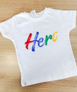 Boys T-Shirt - OL-3679A - Hero - White