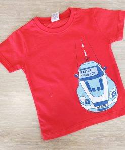 Boys T-Shirt - OL-1000/6A - Red Car