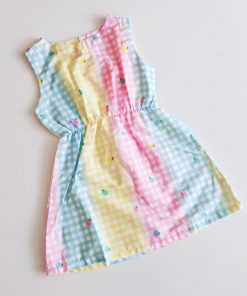 Girls cotton frock -  JLX3823 - Check with Pineapple