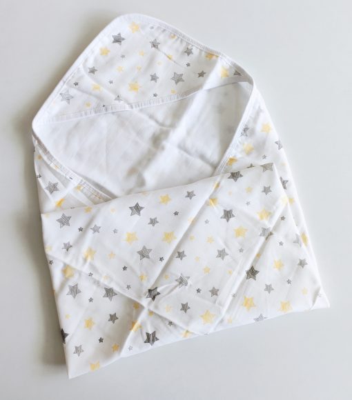 Hooded Blanket-Organic Muslin cotton- FIHBL - Colourful Stars