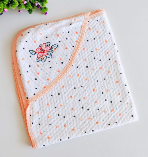 Hooded Blanket - NRHBL - 80x80cms- Orange with Star