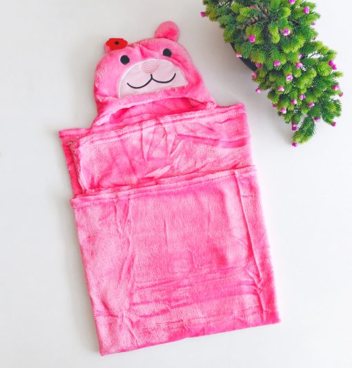 Hooded Blanket - VCHBL01 - 110x80cm - Pink Cat