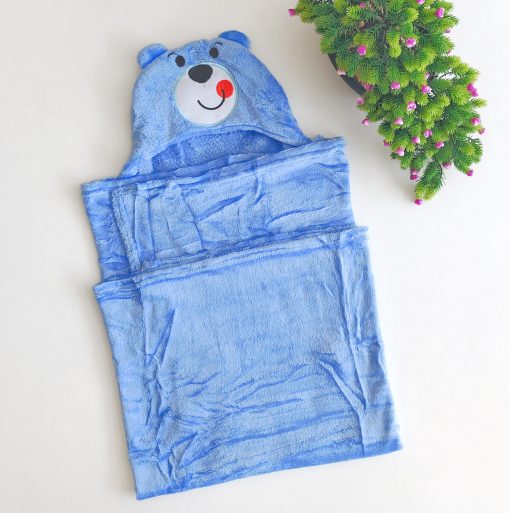 Hooded Blanket - VCHBL01 - 110x80cm - Blue Teddy