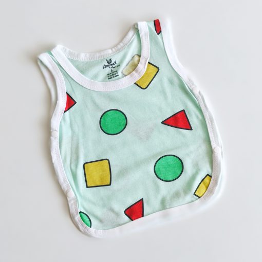 Side Button Jhabla Sleeveless - LTJH01- Pista Green Shape