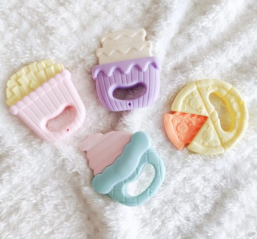 Baby Rattle Set - NRRATTLE07 - Pizza and Cacke