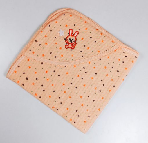 Hooded Blanket - NRHBL - 80x80cms - Color With Star - Orange