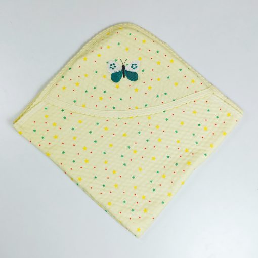 Hooded Blanket - NRHBL - 80x80cms - Color With Star - Yellow