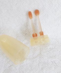 Silicone Toothbrush and Tongue Cleaner - STB01 - Orange