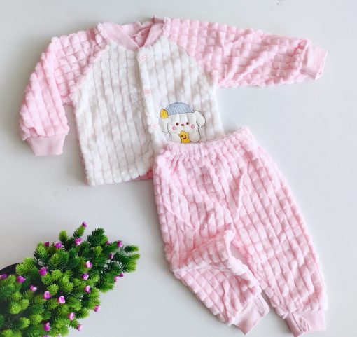 Winter Wear - Sweater - VCSW1 - 2 Piece Winter and Monsoon Set - White With Pink