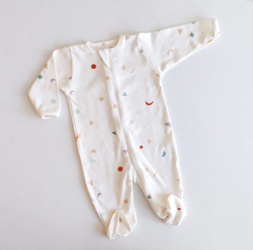 Sleeping Suit - AZSS - Off White With Color Shapes