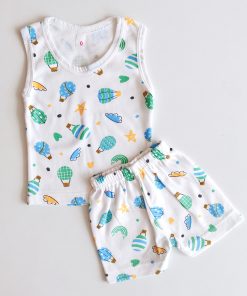 Vest and Shorts - NRVSL -  White With Air Balloon